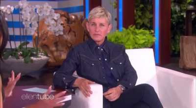 Ellen wasn&rsquo;t feeling Pete getting Kim branded on his chest