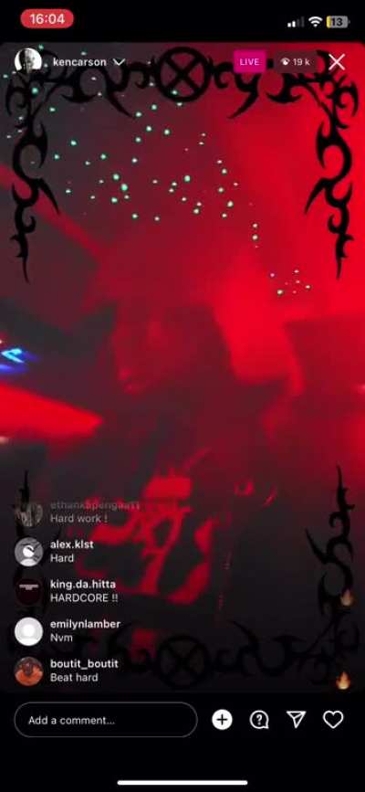 new ken carson snippet &lsquo;hardcore&rsquo;