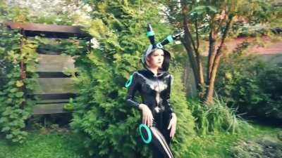 My umbreon Pok&eacute;mon cosplay video with mavic mini ❤️❤️❤️❤️ cosplayer: licora mint
