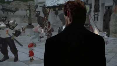 Walking to the Limsa Market Board while avoiding the players ERPing