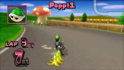 Struck by lightning at the worst time in Mario Kart