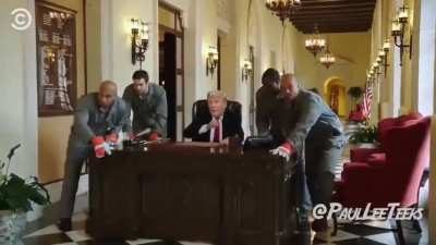 Trump Beyaz Saray&rsquo;ı terk ediyor. [LEAKED VIDEO]