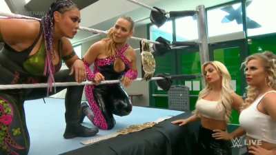 Tonight on RAW, Part 3: Team Plastic Blondes take issue with the Women's Tag Team Champions!
