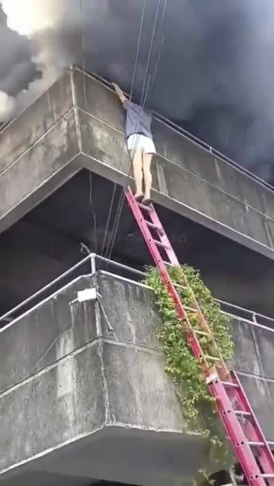 Putting the dog in the fire.