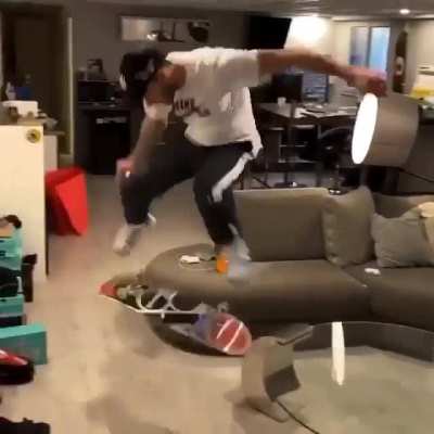 Jesus, not on the glass table!