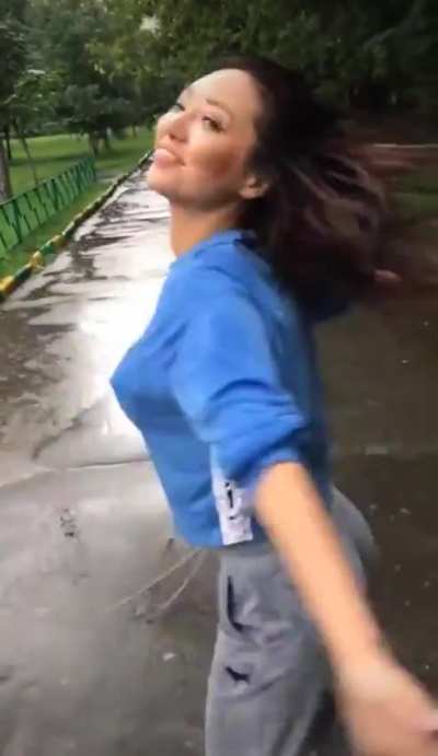 Walking in the rain