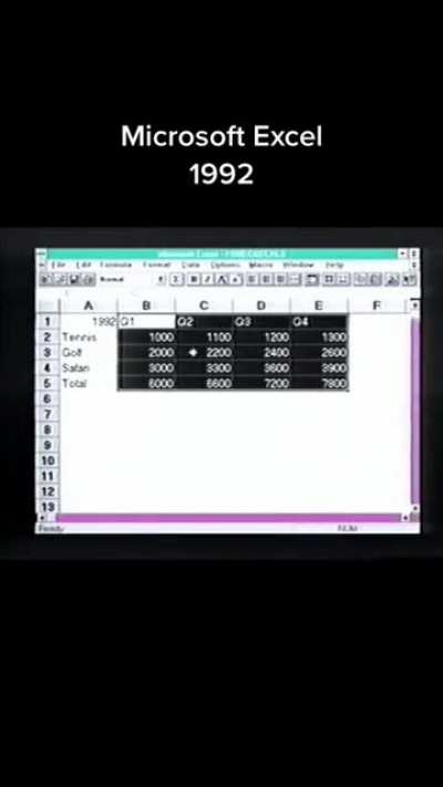 1992 MS Excel ad