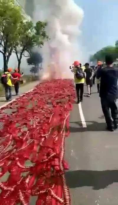 People in Guangzhou celebrating the end of lockdown