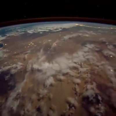 Earth at night viewed from space