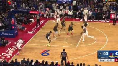 [Highlight] KAT with the gravity defying foul on Embiid