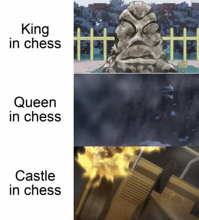 Yeah, you, the guy that actually plays chess. Your next line is, 