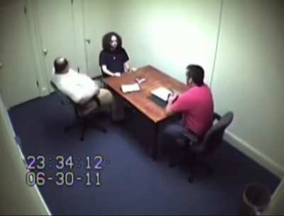 For two hours, confessed killer Stephen McDaniel sits almost completely still during police questioning, barely blinking or moving as detectives ask about how he strangled and dismembered law student Lauren Giddings.