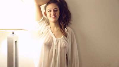 Rochelle Safford in See Through Top