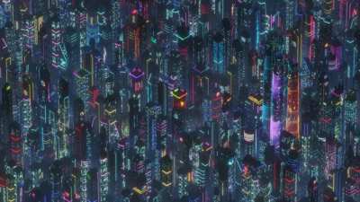 [OC] 16:9 4K desktop live wallpaper version of my animation loop "Tri-Spires"