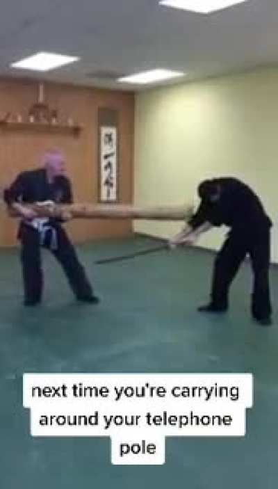 That&rsquo;s why you never bring a sword to a telephone pole fight