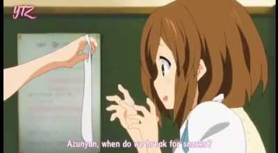No snacks T_T (Anime is K-ON)