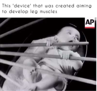1940&rsquo;s contraption for infant leg muscle development.