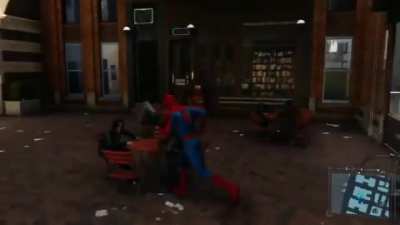 When you charge jump in the Stark Suit