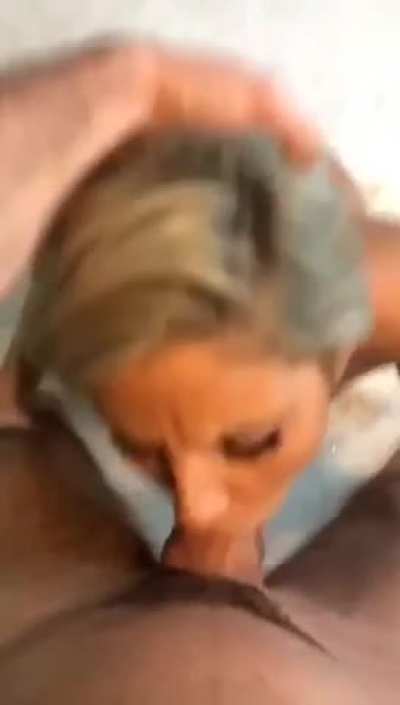 Blondes like to have her mouth full