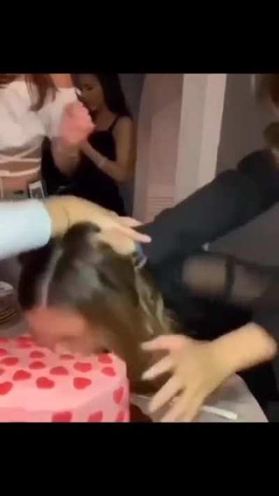 lmao she threw the whole thing
