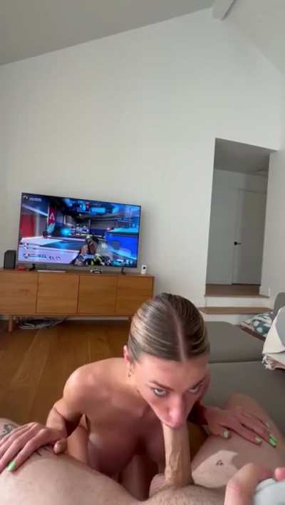 My girlfriend talked about how quickly I came, and told me it isn&rsquo;t that hard to hold it in. To prove it she swapped our bodies, and said once I make her cum, she will swap us back. I&rsquo;ve been sucking her dick for almost and hour now. She&rsquo;s losing her game
