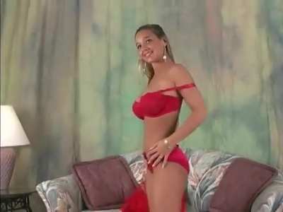 Christina Model - Red bra & panties 