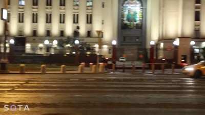 Russian Ministry of Defense columns on the move in Moscow amid tensions with Wagner Group