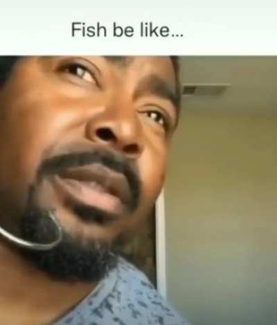 Fishes when they see a worm attached to a metal hook
