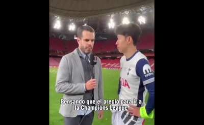 Son" they are probably jealous of us getting in the UCL" 😎