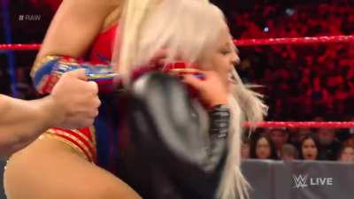 Lana chokes out Liv Morgan