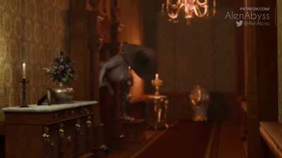 Ada Wong Being Followed by Dimitrescu (AlenAbyss) 