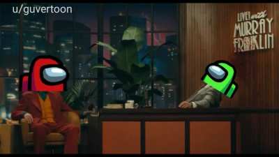 Meme de amongs com a cena do Joker (original)