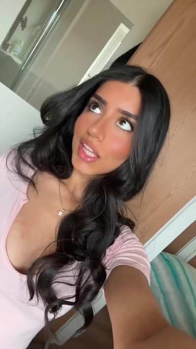 acting like she doesn&rsquo;t know we can see a bit of her nip/areola 