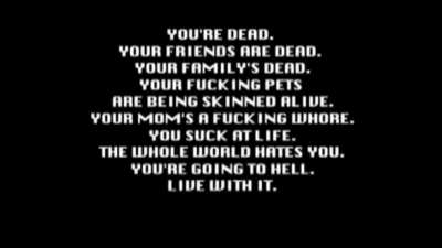 You're dead.