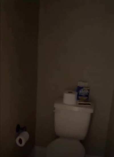 Her husband finally replaced the bathroom light