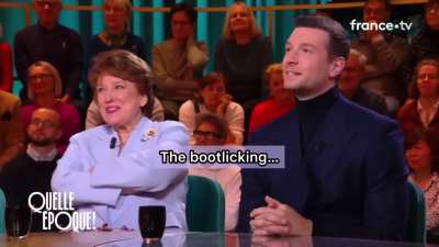 France&rsquo;s far-right leader Jordan Bardella getting openly clowned for Trump bootlicking on national TV