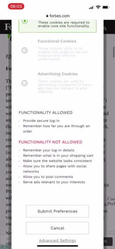 Websites making it more and more difficult to opt out of cookies on their sites&hellip;