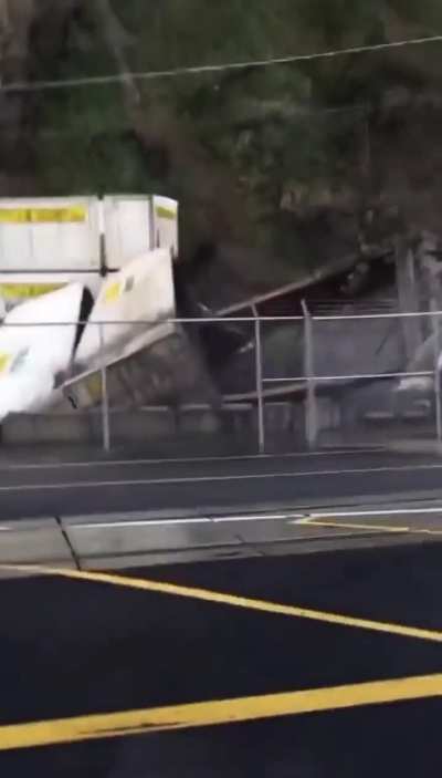 Landslide vs. train