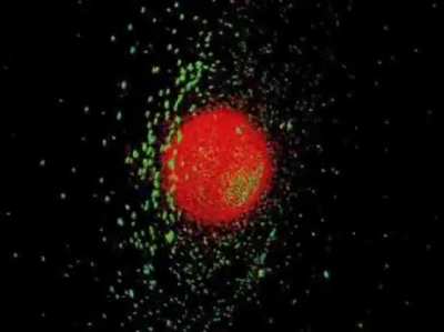 Mathematical simulation of planets colliding