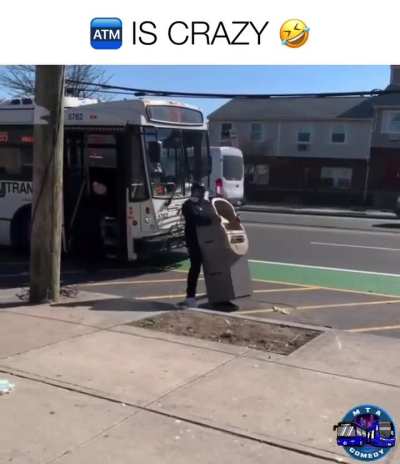 See if you can guess why the bus driver refused to let him on the bus..