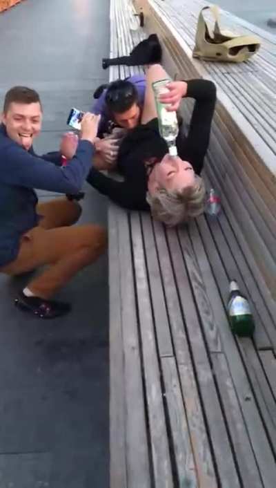 Oral Sex On A Bench