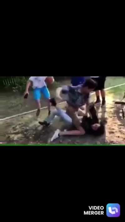 Bully makes James cry. James' older friend then beats up the bully and makes him refer to James as "daddy".