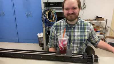 This repurposed linear actuator has a load rating of at least 450 millidunkin