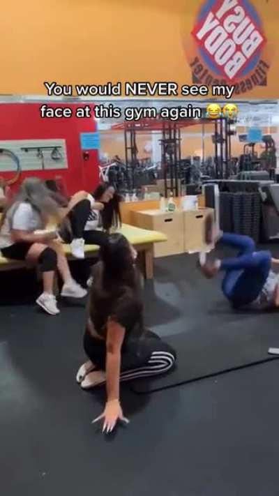 Just doing some stretching with the personal trainer.