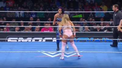 Natalya &amp;amp; Maxxine Dupri are in actipn, competing in the tag team gauntlet