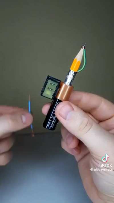 1000 C mini soldering iron from a regular pencil.