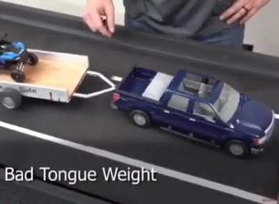 How the position of the load on the trailer affects the balance of the vehicle