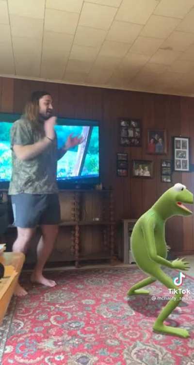 Never knew Kermit got down like that.