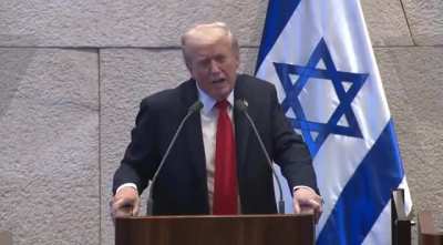 Trump told the Israeli Knesset that he once asked Miriam Adelson, &ldquo;What do you love more &mdash; the United States or Israel? She refused to answer &mdash; that means, that might mean Israel.&rdquo; Adelson, who served in the Israeli military, is a Trump's all time leading