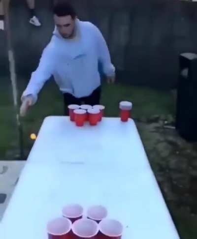 watch him hit the cup